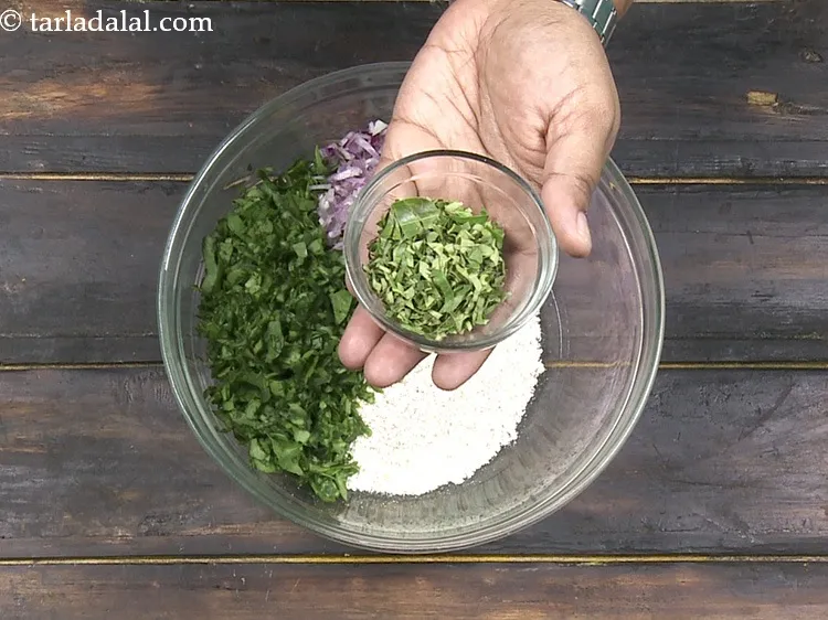 Step 19 – Add 1 tbsp&nbsp;finely&nbsp;<a href="https://www.tarladalal.com/glossary-chopped-curry-leaves-794i">chopped curry leaves (kadi patta)</a>.<br /> &nbsp;