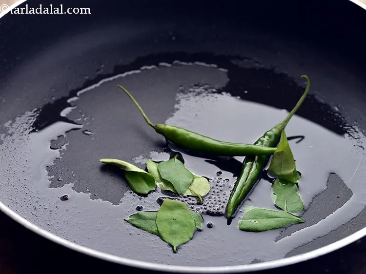 Step 10 – Add curry leaves and saut&eacute; on a medium flame for 30 seconds or till the …