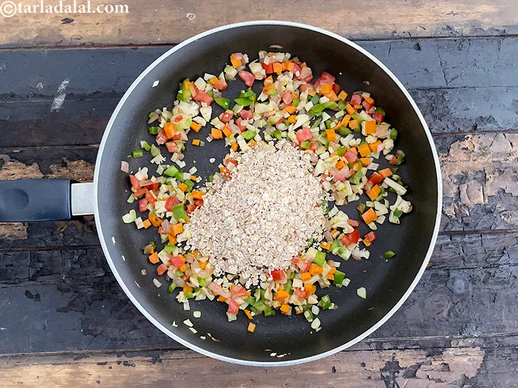 Step 22 – <html><head></head><body><p>Add&nbsp;1/2 cup&nbsp;<a href="glossary-quick-cooking-rolled-oats-rolled-oats-547i">quick cooking rolled oats</a>. <span style="color:rgb(0,0,0);">Quick-cooking oats are processed to be thinner and …