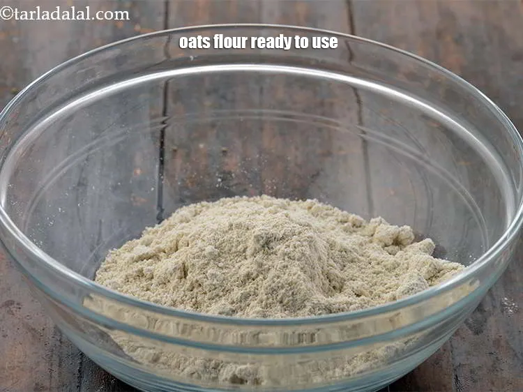 Step 46 – 1/2&nbsp;&nbsp;cup of quick cooking rolled gives&nbsp;1/2 cup of oats flour plus 1/2 tablespoon.&nbsp;