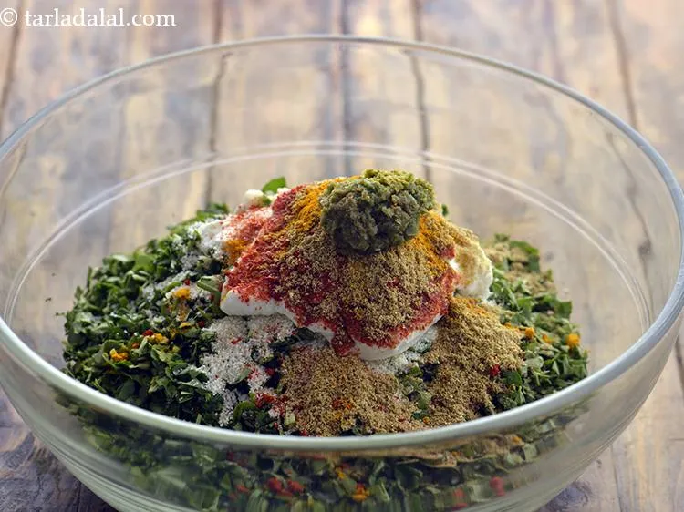 Step 10 – Add green chilli paste for an added spice.