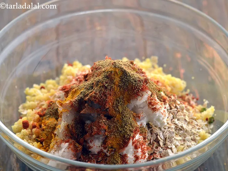 Step 14 – Add a little garam masala and turmeric powder.