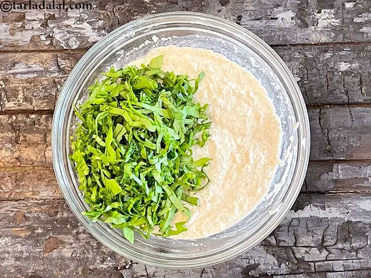 Step 14 – Add&nbsp;<meta charset="UTF-8" />1/2 cup&nbsp;<a href="glossary-chopped-spinach-780i">chopped spinach (palak)</a>.