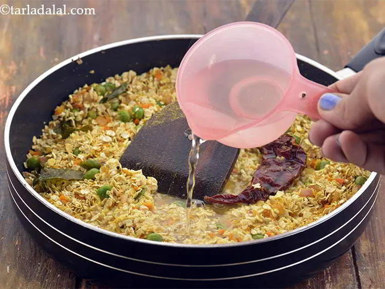 Step 21 – Add 1&frac12; cups of hot water.