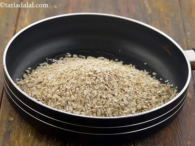 Step 3 – Once the olive oil is hot, add the oats. We are using quick cooking rolled …