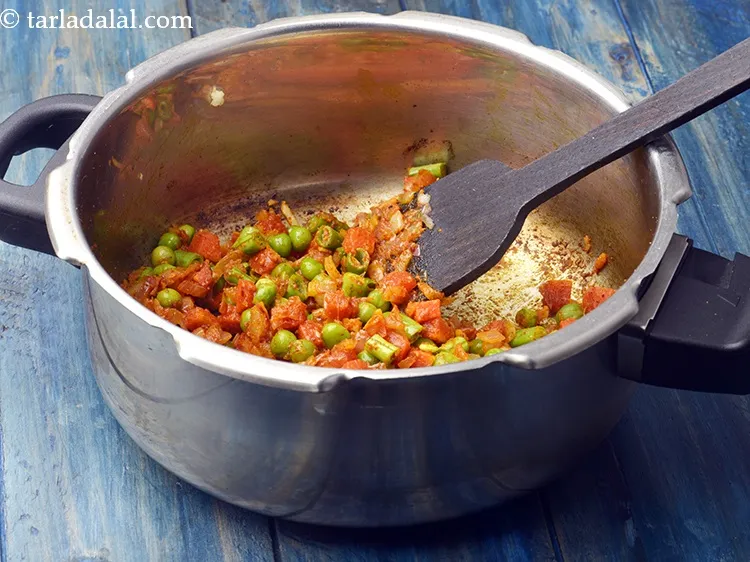 Step 19 – Saut&eacute; on a medium flame for 1 minute.