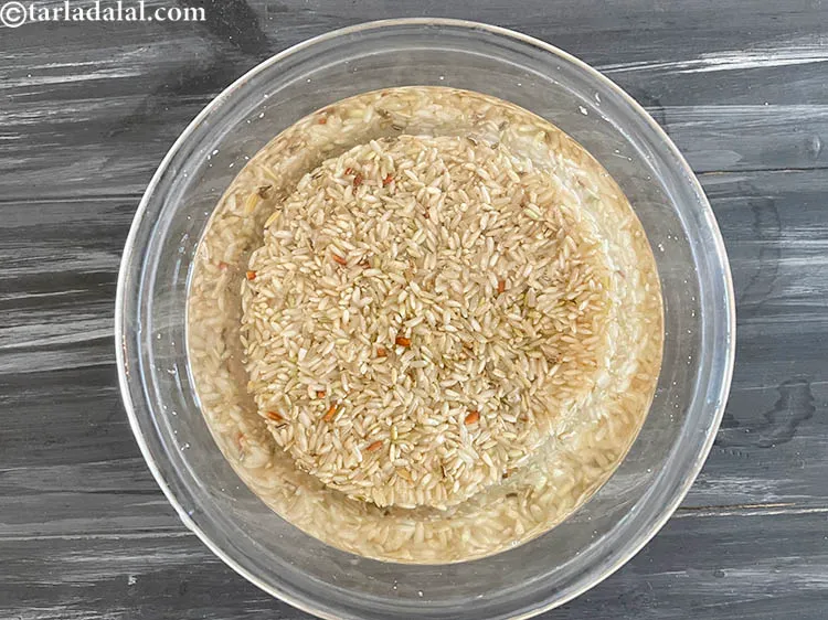 Step 6 – Add enough water for soaking.&nbsp;