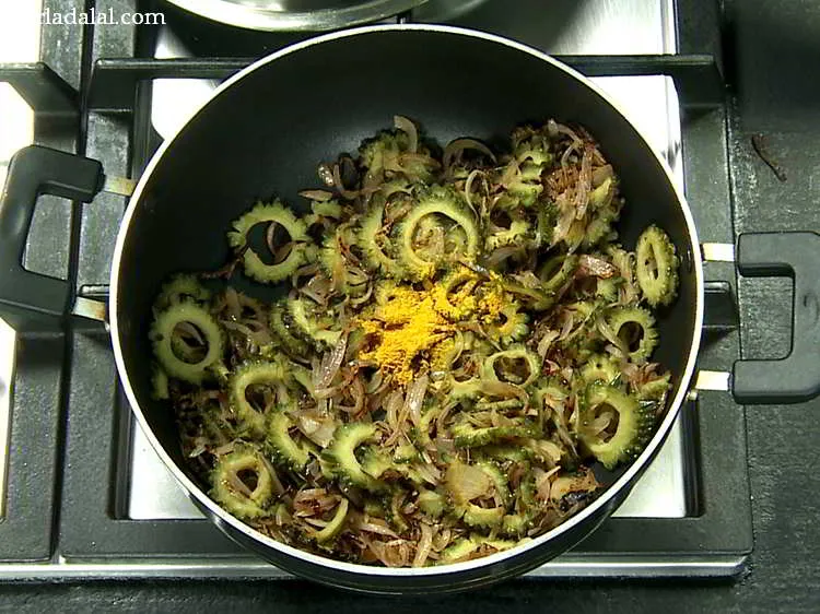 Step 14 – Add the turmeric powder.