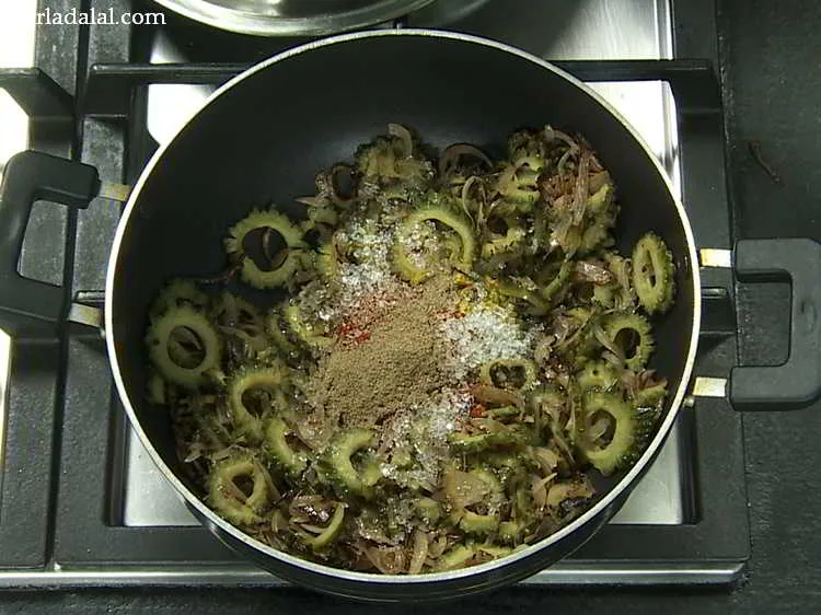 Step 17 – Add the dried mango powder.