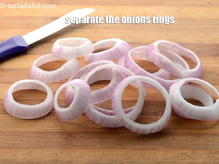 Step 18 – Separate the onions rings with your fingers.&nbsp;