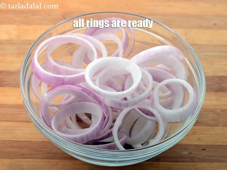 Step 19 – These all rings are ready. We have used approx. 5 to 6 big onions to …