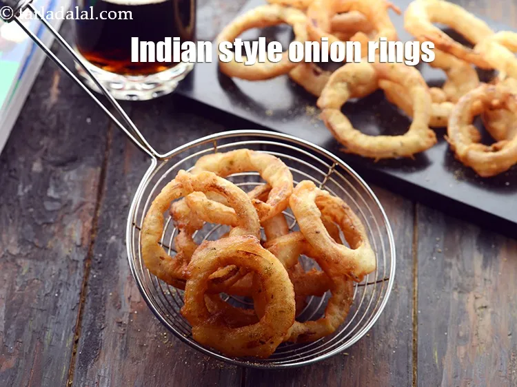 Step 27 – Serve <strong>onion rings recipe | Indian style onion rings | crispy fried onion rings | …