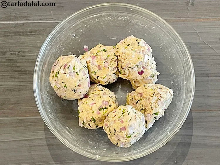 Step 14 – Divide the dough into 6 equal portions.