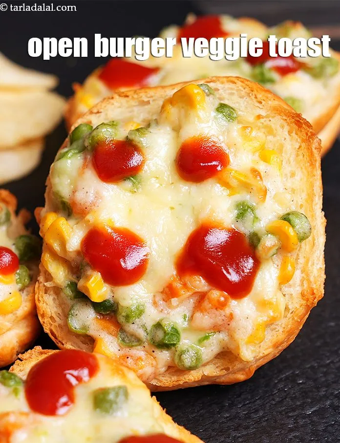 Step 20 – Serve<strong> open vegetable and corn burger</strong> immediately.&nbsp;