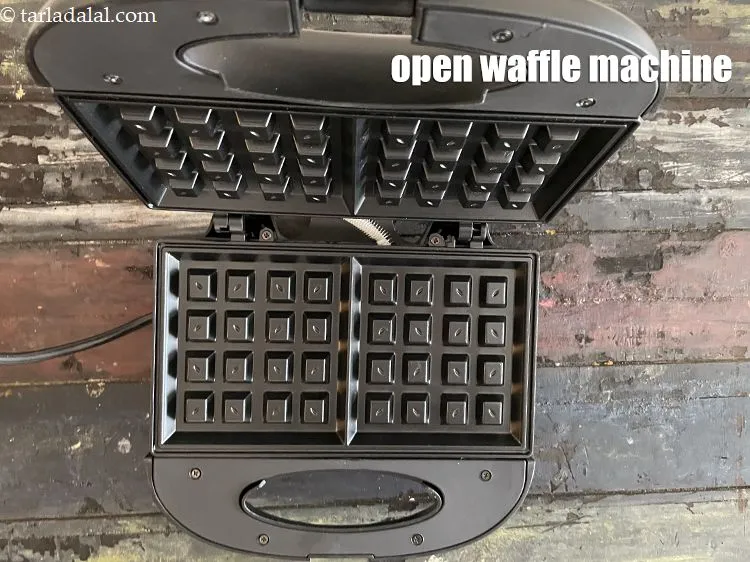 Step 4 – Image of open waffle machine.
