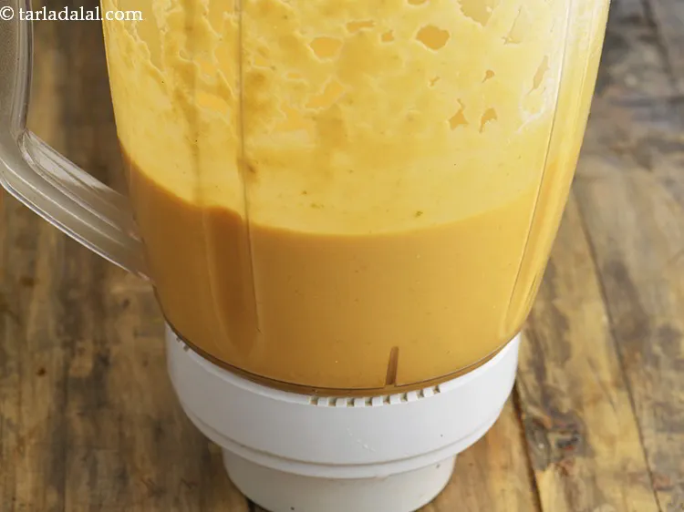 Step 5 – Blend all the ingredients till smooth and frothy. This is how the <strong>orange papaya smoothie …