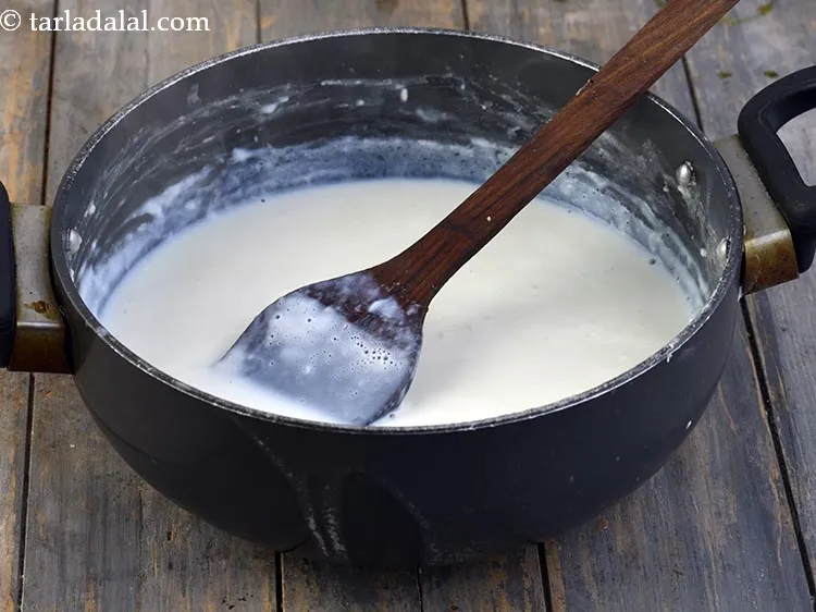 Step 5 – Keep stirring the milk after adding cornflour mixture for 2 reasons. One we have added …