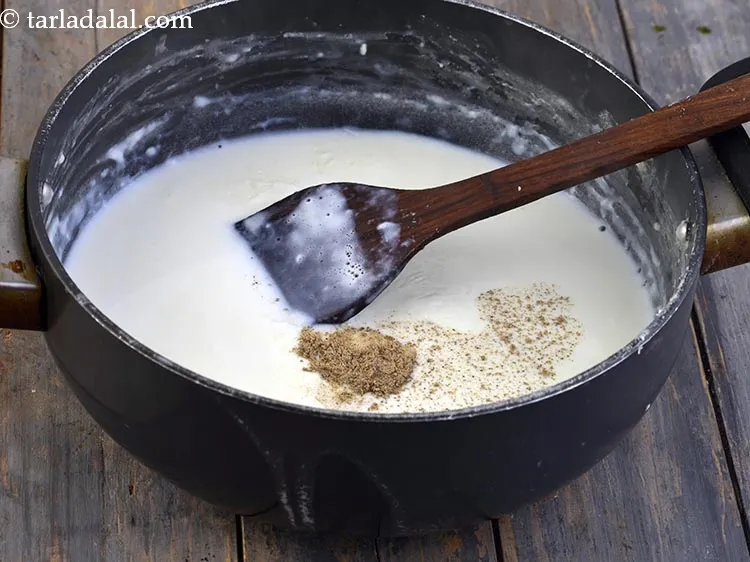 Step 26 – Add 1/2 tsp&nbsp;<a href="https://www.tarladalal.com/glossary-cardamom-powder-elaichi-powder-265i">cardamom (elaichi) powder</a>.