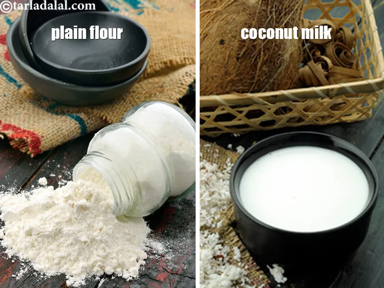 Step 38 – Add the plain flour mixture and coconut milk gradually. This ensures the perfect mixing of …