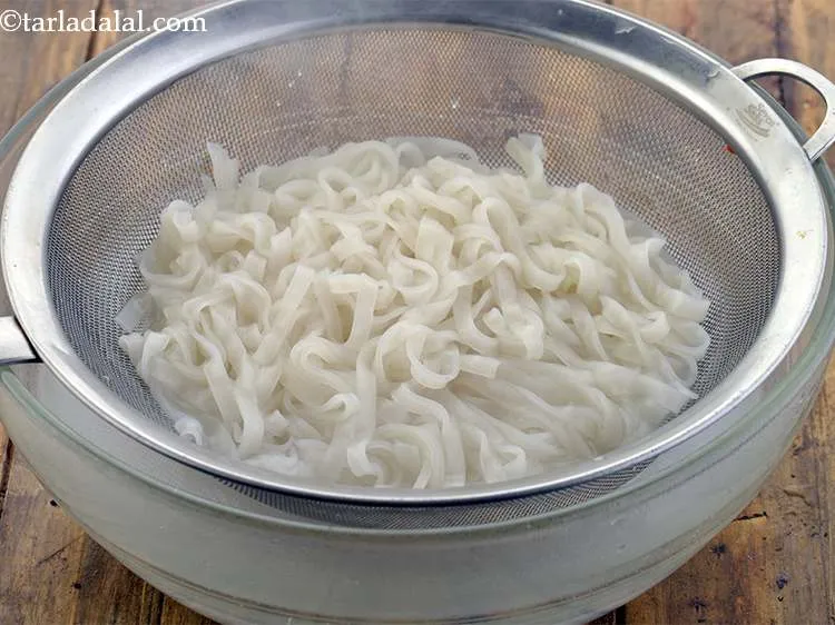 Step 5 – Drain the noodles and discard the water.