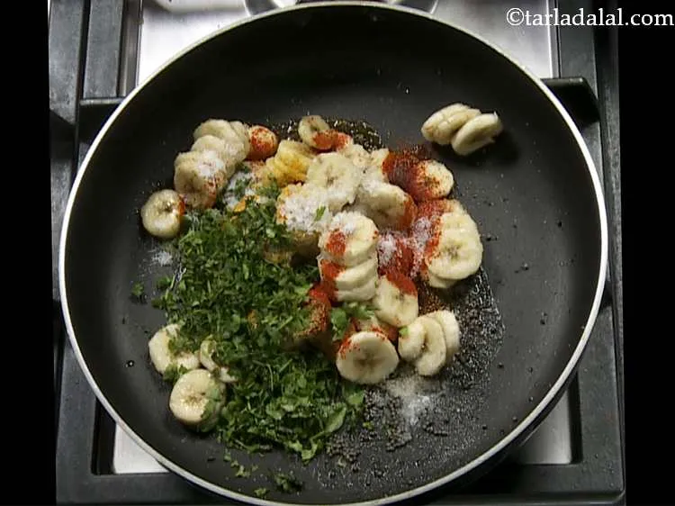 Step 8 – Add freshly chopped coriander and salt. This subzi is perfect for jains as it does …