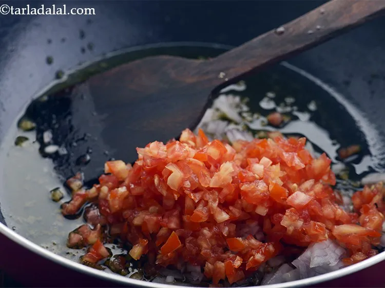 Step 21 – Add tomatoes.