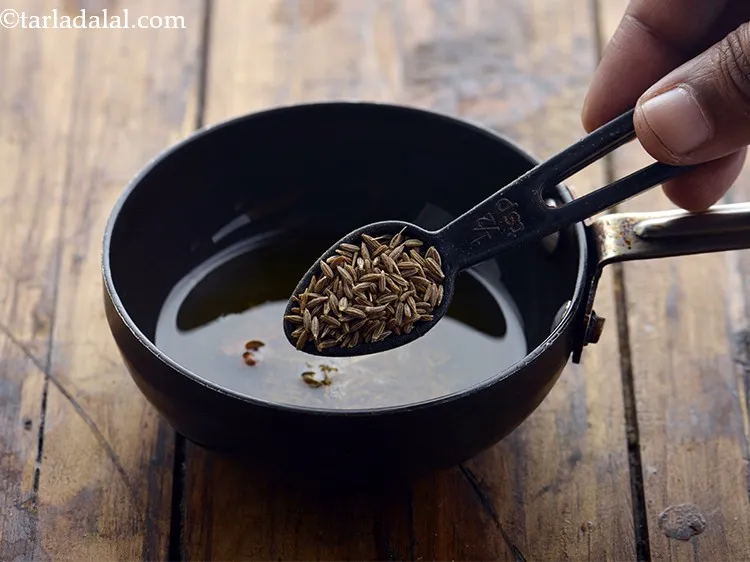 Step 33 – Add cumin seeds.