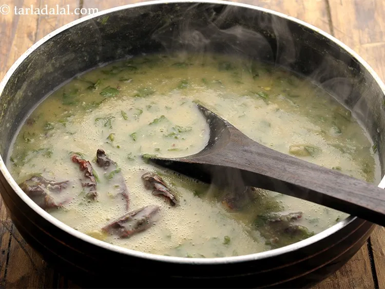 Step 20 – Mix well and cook&nbsp;<strong>palak masoor dal recipe |&nbsp;low calorie healthy palak masoor dal |&nbsp;masoor dal …