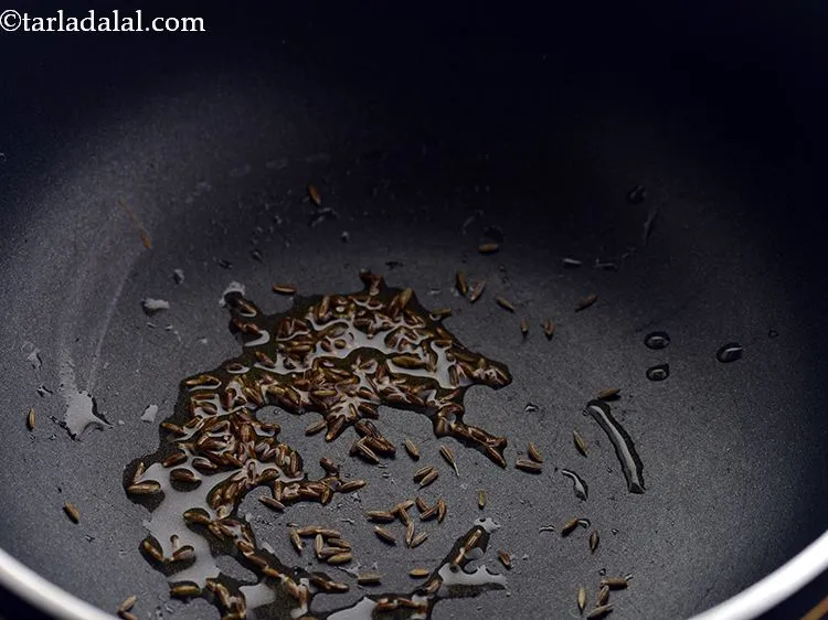 Step 21 – Add cumin seeds to it and let them crackle. Cumin seeds aid in digestion, so …