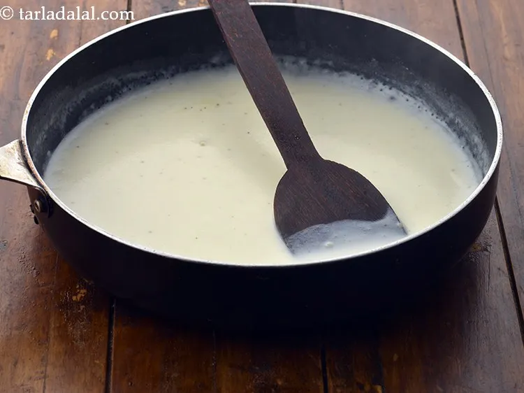 Step 12 – Mix well and cook on a medium flame for 2 minutes, while stirring continuously. You …