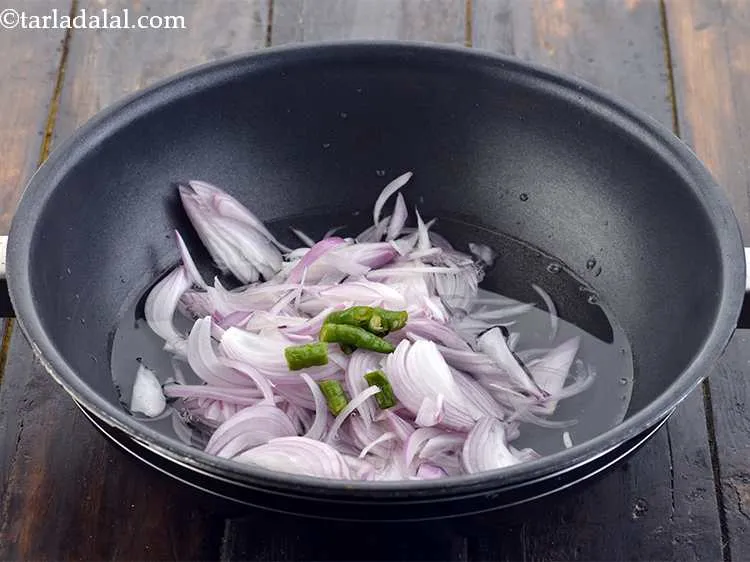 Step 3 – Add the green chillies to spice it up.