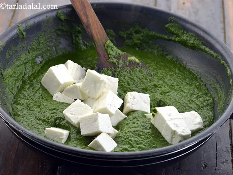 Step 31 – Add the paneer cubes. You can soak the paneer in hot water for 5-10 minutes …