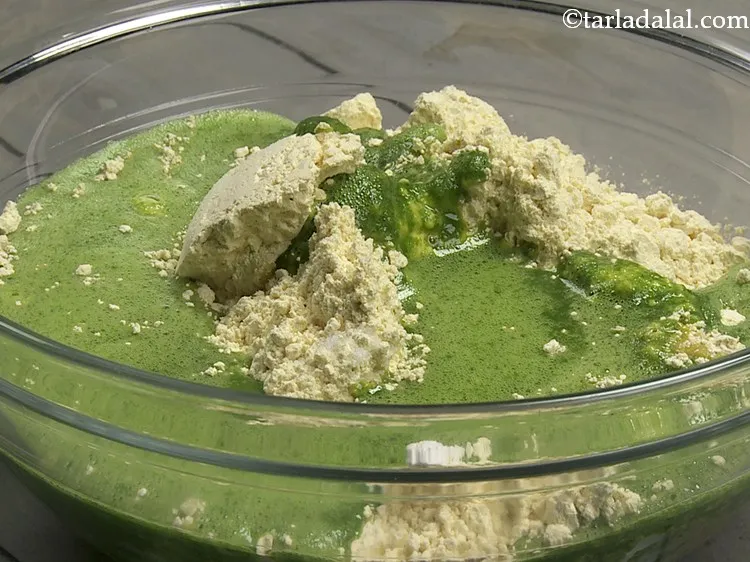 Step 19 – Add the prepared green paste.