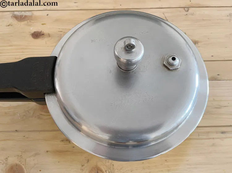 Step 16 – Pressure cook for 2 whistles