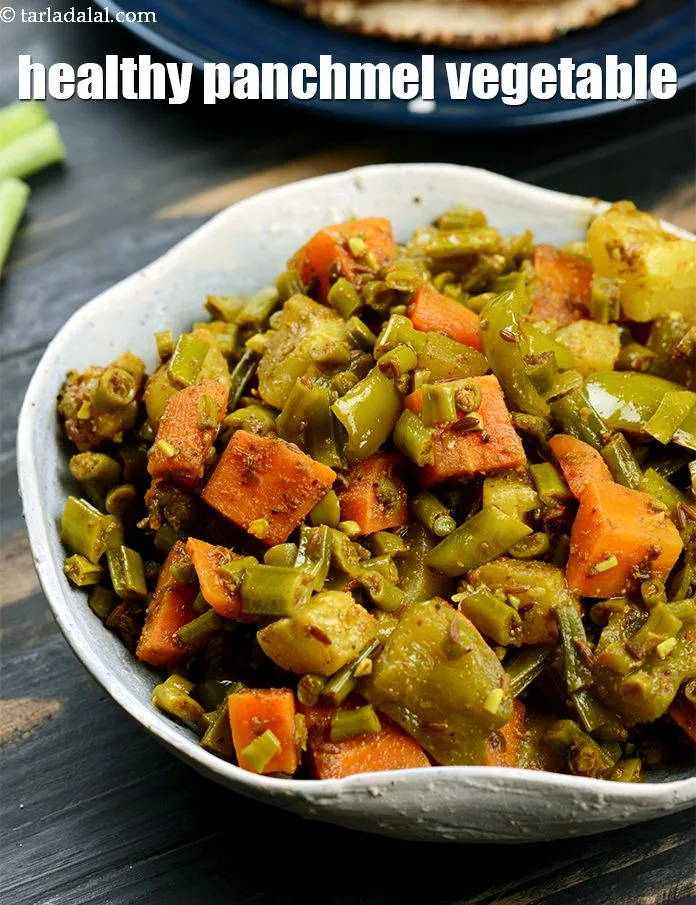 Step 33 – Serve <meta charset="UTF-8" /><strong>Panchmel ki sabzi | 5 vegetable sabzi from Rajasthan, Gujarat | healthy&nbsp;Panchmel …