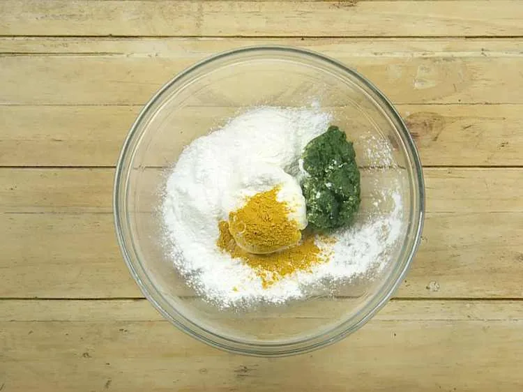 Step 29 – Now add turmeric powder. You can skip if you dislike it.