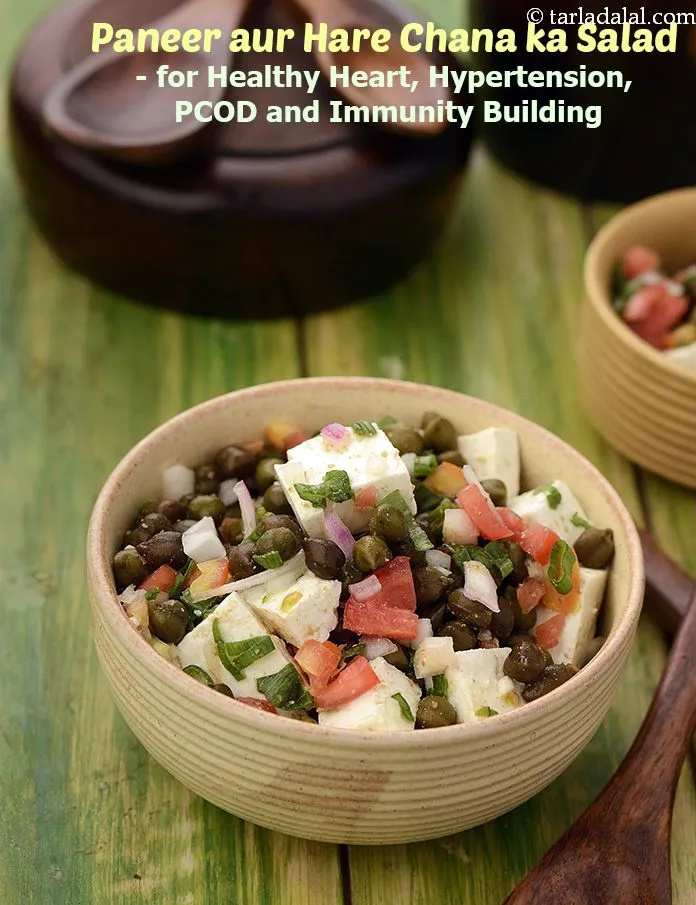 Step 24 – <strong>Paneer aur Hare Chana ka Salad - for Healthy Heart, Hypertension, PCOD and Immunity Building.</strong>