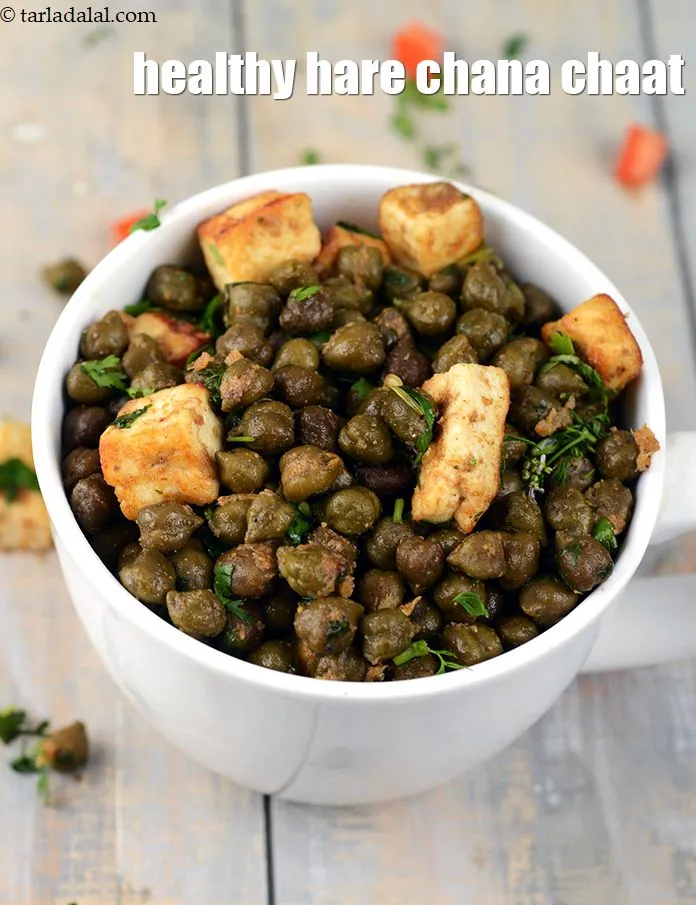 Step 33 – Serve <strong>paneer aur hare chana ki chaat |&nbsp;paneer aur hare chana ka salad&nbsp; | healthy …