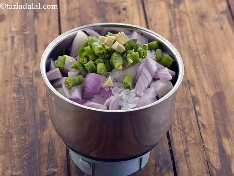 Step 38 – Add the chopped ginger (adrak).