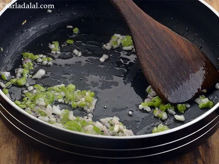 Step 16 – Saut&eacute; on a medium flame for 2 minutes.