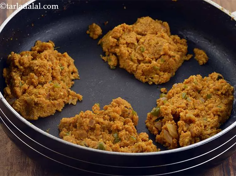 Step 22 – Divide the mixture into 4 equal portions.Keep aside.