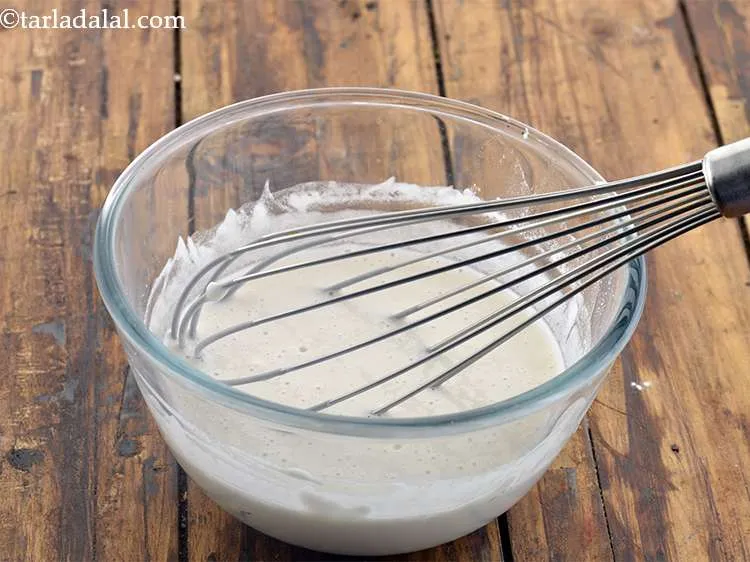 Step 25 – Mix well till no lumps remain. Keep aside. We are going to use this mixture …