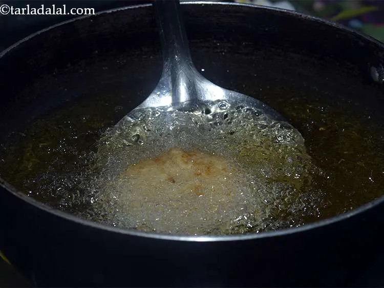 Step 30 – Deep-fry all the cutlets till they turn golden brown in colour from both the sides.
