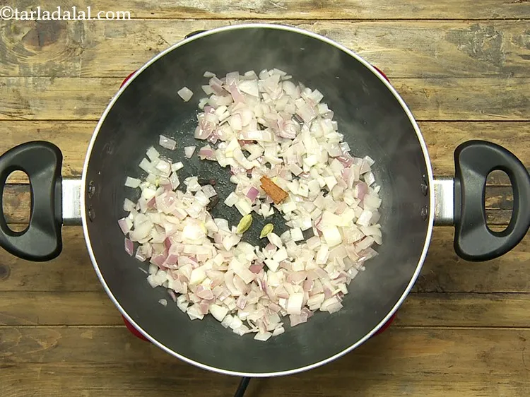 Step 4 – Also, add whole spices like cloves, cardamom to enhance the flavour of the restaurant style …