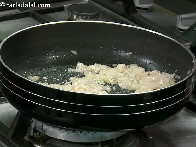 Step 10 – Saute on a medium flame for 2 minutes or until translucent.