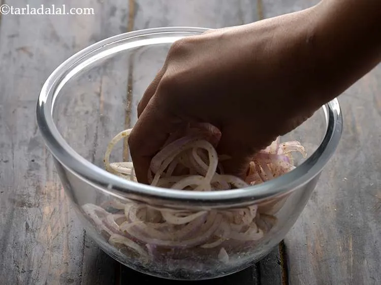 Step 36 – Sprinkle with chaat masala, mix well and keep aside.