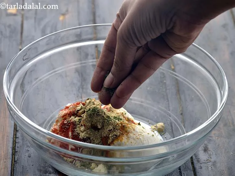 Step 23 – Add the dried fenugreek leaves. Before adding, we have lightly toasted the kasuri methi in …