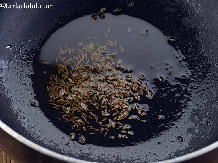 Step 5 – Add the cumin seeds.