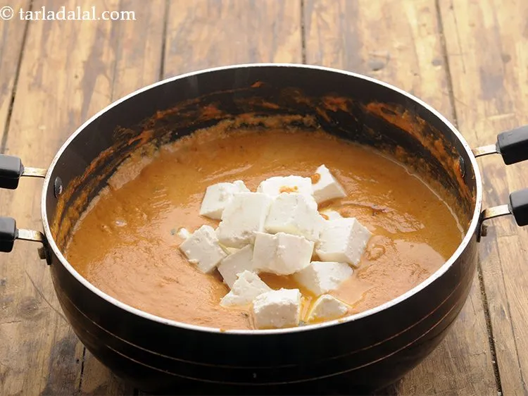 Step 25 – Add paneer. <a href="https://www.tarladalal.com/Paneer-39276r" target="_blank">Making paneer at home</a> is very easy and requires only two …