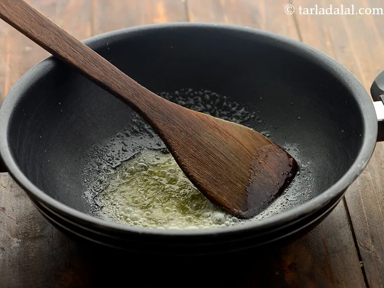 Step 15 – To make&nbsp;<strong>&nbsp;paneer&nbsp;makhamali sabzi | healthy haryali paneer | Punjabi makhamali paneer |</strong>&nbsp;heat the butter and …